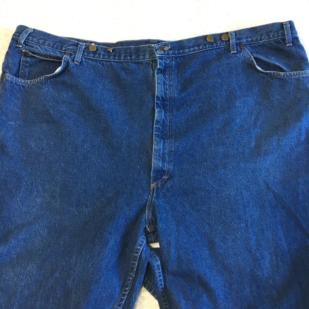 Jeans w/ Suspender Buttons Classic Fit Flat Front